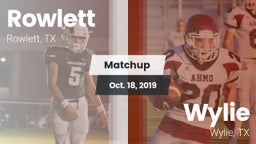 Matchup: Rowlett  vs. Wylie  2019