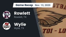 Recap: Rowlett  vs. Wylie  2020