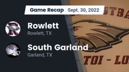 Recap: Rowlett  vs. South Garland  2022