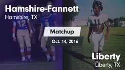 Matchup: Hamshire-Fannett vs. Liberty  2016