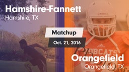Matchup: Hamshire-Fannett vs. Orangefield  2016
