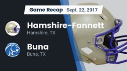 Recap: Hamshire-Fannett  vs. Buna  2017