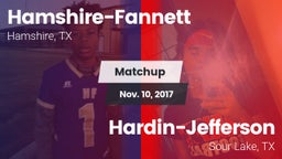 Matchup: Hamshire-Fannett vs. Hardin-Jefferson  2017