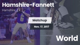Matchup: Hamshire-Fannett vs. World 2017