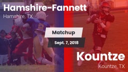 Matchup: Hamshire-Fannett vs. Kountze  2018