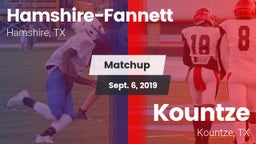 Matchup: Hamshire-Fannett vs. Kountze  2019