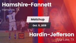 Matchup: Hamshire-Fannett vs. Hardin-Jefferson  2019