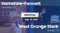 Matchup: Hamshire-Fannett vs. West Orange Stark  2020