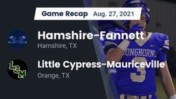 Recap: Hamshire-Fannett  vs. Little Cypress-Mauriceville  2021