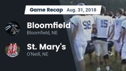 Recap: Bloomfield  vs. St. Mary's  2018