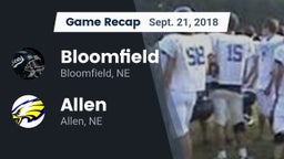 Recap: Bloomfield  vs. Allen  2018