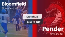 Matchup: Bloomfield High vs. Pender  2020