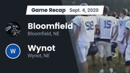 Recap: Bloomfield  vs. Wynot  2020