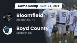 Recap: Bloomfield  vs. Boyd County 2021