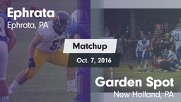 Matchup: Ephrata  vs. Garden Spot  2016