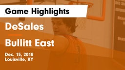 DeSales  vs Bullitt East  Game Highlights - Dec. 15, 2018