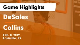 DeSales  vs Collins  Game Highlights - Feb. 8, 2019