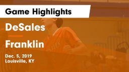 DeSales  vs Franklin  Game Highlights - Dec. 5, 2019