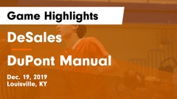 DeSales  vs DuPont Manual  Game Highlights - Dec. 19, 2019