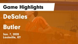 DeSales  vs Butler  Game Highlights - Jan. 7, 2020