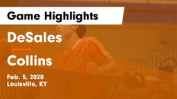 DeSales  vs Collins  Game Highlights - Feb. 5, 2020