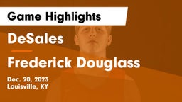 DeSales  vs Frederick Douglass Game Highlights - Dec. 20, 2023