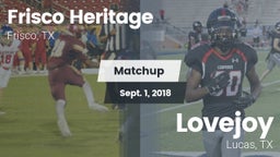 Matchup: Frisco heritage vs. Lovejoy  2018