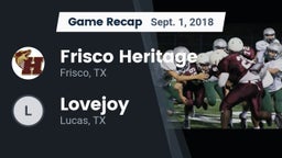Recap: Frisco Heritage  vs. Lovejoy  2018