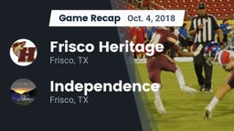 Recap: Frisco Heritage  vs. Independence  2018