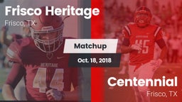 Matchup: Frisco heritage vs. Centennial  2018