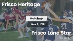 Matchup: Frisco heritage vs. Frisco Lone Star  2018