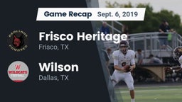 Recap: Frisco Heritage  vs. Wilson  2019