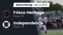 Recap: Frisco Heritage  vs. Independence  2019