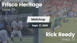 Matchup: Frisco Heritage vs. Rick Reedy  2020