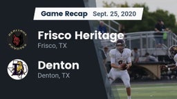Recap: Frisco Heritage  vs. Denton  2020