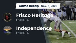 Recap: Frisco Heritage  vs. Independence  2020