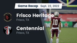 Recap: Frisco Heritage  vs. Centennial  2022