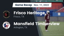 Recap: Frisco Heritage  vs. Mansfield Timberview  2022
