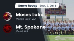 Recap: Moses Lake  vs. Mt. Spokane 2018