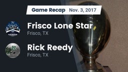 Recap: Frisco Lone Star  vs. Rick Reedy  2017