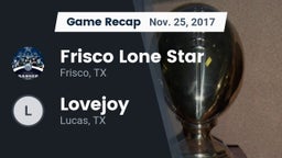 Recap: Frisco Lone Star  vs. Lovejoy  2017