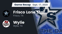 Recap: Frisco Lone Star  vs. Wylie  2020