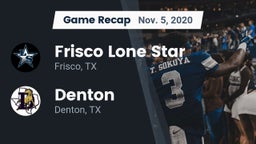 Recap: Frisco Lone Star  vs. Denton  2020