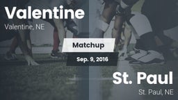 Matchup: Valentine High vs. St. Paul  2016