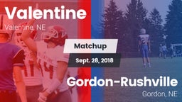 Matchup: Valentine High vs. Gordon-Rushville  2018