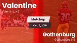 Matchup: Valentine High vs. Gothenburg  2018