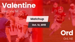 Matchup: Valentine High vs. Ord  2018