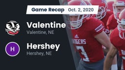 Recap: Valentine  vs. Hershey  2020