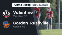 Recap: Valentine  vs. Gordon-Rushville  2022