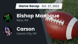 Recap: Bishop Manogue  vs. Carson  2022